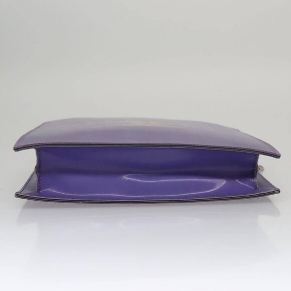 CHANEL Hologram Chain Shoulder Bag Vinyl Purple CC Auth bs21582 - Picture 5 of 15